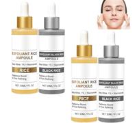 Black Rice Ampoule White Rice Sérum exfoliante, ampolla exfoliante facial exfoliante para hombre, exfoliante facial negro, exfoliante facial para cara, exfoliación suave, minimización de poros
