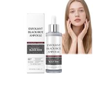 Black Rice Exfoliator, Face Essence, solución exfoliante suave con extracto de arroz para metabolizar las células muertas, mejorar la opacidad, hidratación profunda para el rostro, (1 unidad)
