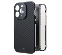 Black Rock Funda para iPhone 15 Pro (Revestimiento de Carbono, protección de cámara, Marco de Metal, protección Completa de 360°, Compatible con Carga inalámbrica, Ultrafina, Delgada, imán, Cubierta,