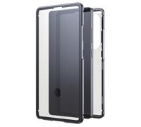 Black Rock Funda para Samsung Galaxy S25 Ultra (marco de aluminio, protección completa de 360°, compatible con carga inalámbrica, protección del teléfono móvil y pantalla, delgada, protección contra