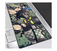 BLACK ROCK SHOOTER Anime Alfombrillas de Ratón - Gaming Mousepad 700x300mm, 3mm Base de Goma Antideslizante, Superfície con Textura Especial, Compatible con ratón láser y óptico, para PC y Laptop,D