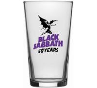 Black Sabbath 50 Years Unisex Vaso Cerveza transparente vidrio