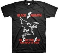 Black Sabbath - Black Sabbath Wavy Logo Vintage, Camiseta, Negro, Mediu
