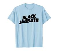 Black Sabbath Icónico Estampado de música Heavy Metal Camiseta, Hombre, Azul Bebé, L