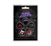 Black Sabbath Paquete de púas, 1 mm de grosor, logotipo morado, licencia oficial, fabricado en Inglaterra, nailon, calibre pesado, guitarra