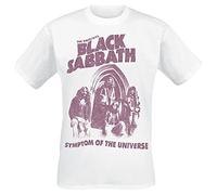 Black Sabbath Symptom of The Universe Hombre Camiseta Blanco M, 100% algodón, Regular
