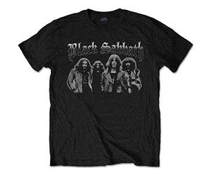 Black Sabbath - T-Shirt # M Black Unisex # Greyscale Group