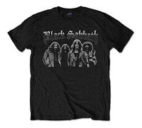 Black Sabbath - T-Shirt # S Black Unisex # Greyscale Group
