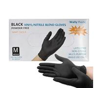 Black Salon Gloves - Oil Resistant Flexible Fit Gloves, Professional Makeup Gl0ves | Hair Coloring Barber Glove for Salon Studio Home Use | Lightweight Flexible Beauty Glove for Makeup Artists