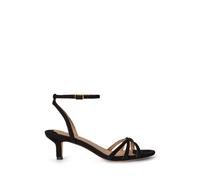 Black Sandalia Kendyl de ante con tacón kitten EU 36.5