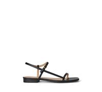 Black Sandalia Lainee de piel de napa EU 37
