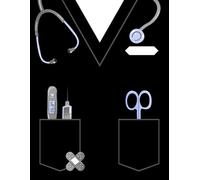 Black Scrub Nursing Notebook: 200-Page Lined Journal for Nursing, Medical, Dental & Healthcare Students