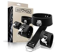 BLACK SHADOW SET DE COLLAR CON ESPOSAS Y PARA MUÑECAS CUERO VEGANO