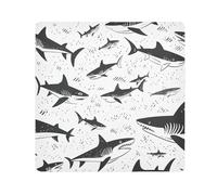 Black Sharks - Paño autoadhesivo mágico para cámara de lentes, protector de lentes, bolsa de maquillaje, 13.8 x 13.8 pulgadas, multicolor, 17.7x17.7in, moderno