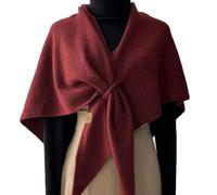 Black Shawl Wraps for Women All-Match Knitted Triangle Shawls and Wraps Cashmere Neck Warmer Solid Color wool Shawl Scarf (Burgundy)