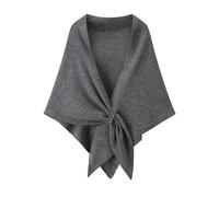 Black Shawl Wraps for Women All-Match Knitted Triangle Shawls and Wraps Cashmere Neck Warmer Solid Color wool Shawl Scarf (Dark Gray)
