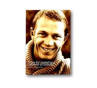 Black Sheep Design Lienzo con Cita Famosa/Memorable de Steve Mcqueen de 16 x 12 Pulgadas, Algodón, Blanco, 16 x 12 Inch