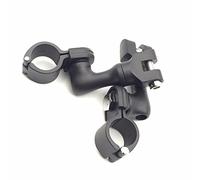 Black Short Angled Adjustable Highway Peg Mounting Kit for Bike Equipped with 1-1/4 inch (1.25) Front Engine Guard Frame Tube for Yamaha V-STAR Roadstar for Suzuki Boulevard