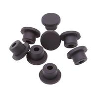 Black Silicone Rubber Hollow Stopper Plugs - Versatile Sealing Caps for Furniture, Sports Equipment, and More(5Pcs 7.3mm)