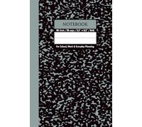 Black & Silver Smoke Marble School Notebook - Grid, 96 Pages, 5.5" x 8.5", Soft Matte Cover: For schoolwork, math, science, creative projects, and daily planning