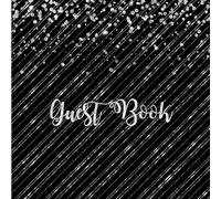 Black Silver Stripe Guest Book: Guest Book with Gift Log for Family and Corporate Events