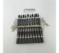 Black Single Headless Guitar Bridge Headless Fanned Fixed Brass Fan Bridges (Color : 10 Strings Bridge)