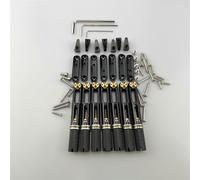 Black Single Headless Guitar Bridge Headless Fanned Fixed Brass Fan Bridges (Color : 7 Strings Bridge)