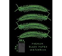 Black Sketchbook for Artists - 110 Pages, 8.5x11” - Perfect for Gel Pens, Charcoal & Pastels: Premium Black Drawing Paper for Professionals & Beginners - Smooth & Heavyweight