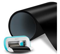 Black Smart Iron On for Cricut Joy, 14 x 200 cm, lámina de plóter textil Smart Heat Transfer Vinilo Rolls Flexfolie Plotter Textiles para planchar, sin alfombrilla de corte para camisetas, sudaderas y
