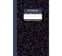 Black & Sodalit Blue Marble School Notebook - Grid, 96 Pages, 5.5" x 8.5", Soft Matte Cover: For schoolwork, math, science, creative projects, and daily planning