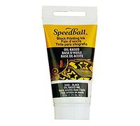 (Black) - Speedball 3450 Oil-Based Block Printing Ink For Professional, Permanent Prints AP Certified 35ml, Black