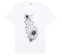 Black Spider Web Gothic Horror Blackwork Tattoo Comfort Colors Adult Heavyweight T-Shirt