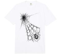 Black Spider Web Gothic Horror Blackwork Tattoo Comfort Colors Adult Heavyweight T-Shirt