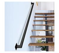 Black Staircase il - Barandilla de metal para seguridad de 4,4 m, balaustrada de pared para pasillo, loft y baño, y elegante riel de soporte