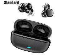 (Black Standard) Forows Ear Clip Bluetooth Headset Bow Knot Diamond Buckle Wireless Earbuds