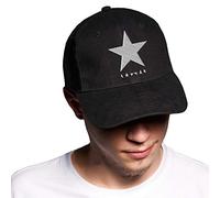 Black Star David Bowie White Negro Béisbol Delta Cap Ajustable Unisex Original Bordado Urbano Logo