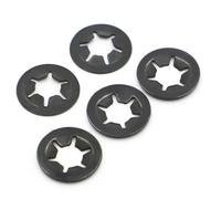 Black Star Lock Plum Bearing Retaining Rings Flower Washer Clip M2 M2.5 M3 M4 M5 M6 M8 M10 M12(M4 50pcs)