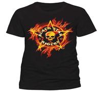 Black Star Riders 'Flames' T Shirt Print T Shirts For Man Casual Short Sleeves T-Shirt Black S