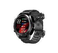 (Black steel strip) JM03 Smart Watch T10 Bluetooth Call Bracelet TWS Headset 2-in -1 Music Heart