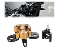 Black Steering Damper Stabilizer Adjustable Handlebar Safety Control Mount Bracket Kit For Honda for transalp750 2023-2025,Suavemente