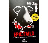 Black stories Epic Fails Moses Juego Fiesta de Cartas Rätselspiel Ratespiel