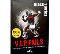 Black stories V. I. P. Fails Moses Juego Fiesta de Cartas Ratespiel Rätselspiel