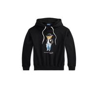 Black Sudadera de felpa con Polo Bear festivo S