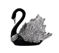 Black Swans Statue - Elegant Resin Sculpture | Animal Figurine Decoration, Romantic Pair Ornament for Living Room, Bedroom, Office, Entrance, Wedding Celebration, Housewarming Gift, Wine Cabinet, Home