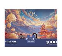 Black Swans Swimming in The Lake 1000 Pzas Papel Premium Rompecabezas Romantic Swan Couple Alivio Estrés Jigsaw Regalo Amigos 38x26cm/1000pcs