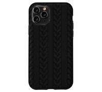 Black Sweater Knit Print Pattern Winter Aesthetic Carcasa para iPhone 11 Pro