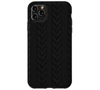 Black Sweater Knit Print Pattern Winter Aesthetic Carcasa para iPhone 11 Pro MAX