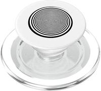 Black Swirl Self Hypnosis Trippy Spiral Portal de Arte gráfico PopSockets PopGrip para MagSafe