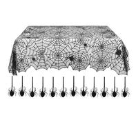 Black Table Runner - Gothic Spider Halloween Party Décor