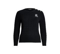 Black Tallas Grandes - Jersey de algodón con ribete de botones 52-54